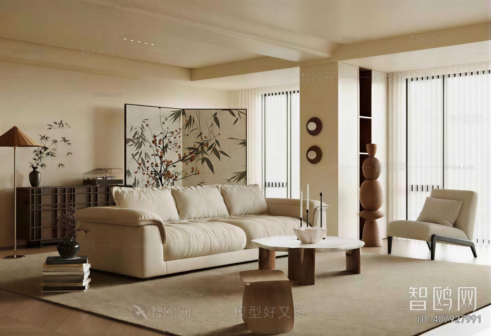 Wabi-sabi Style A Living Room