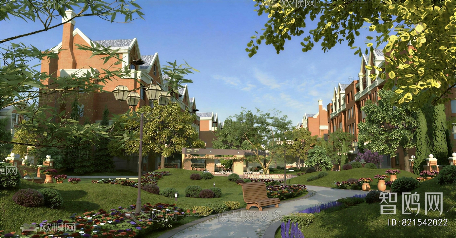 European Style Courtyard/landscape