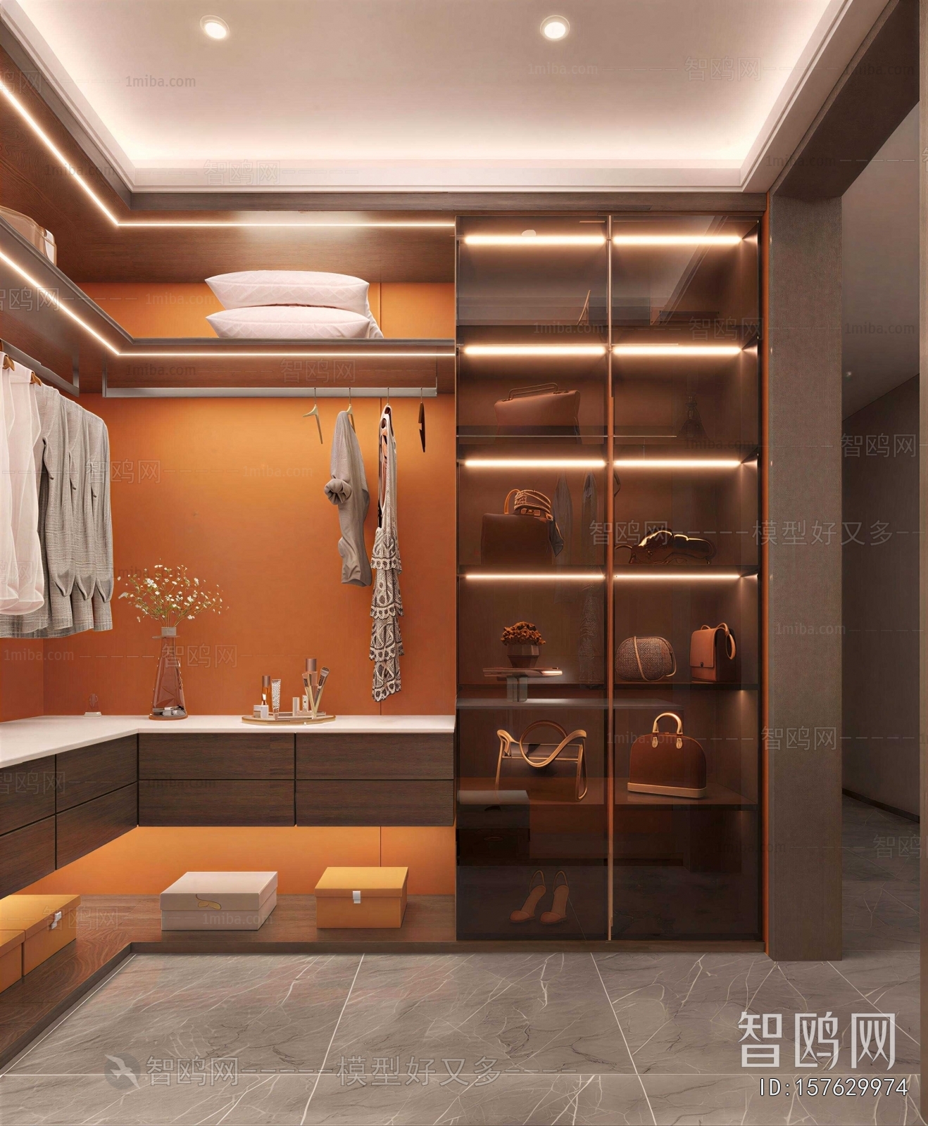 Modern Clothes Storage Area