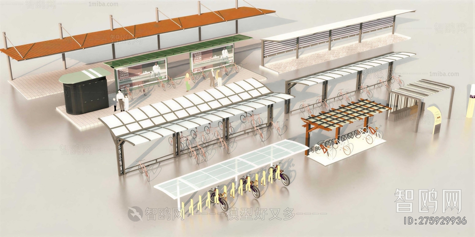 Modern Outdoor Parking Lot