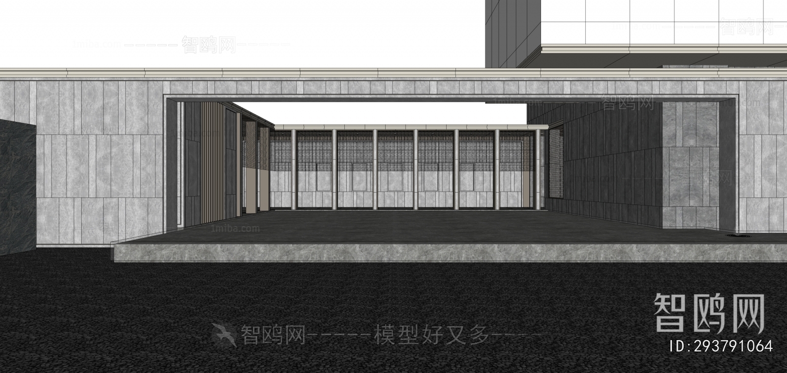 New Chinese Style Appearance Of Commercial Building