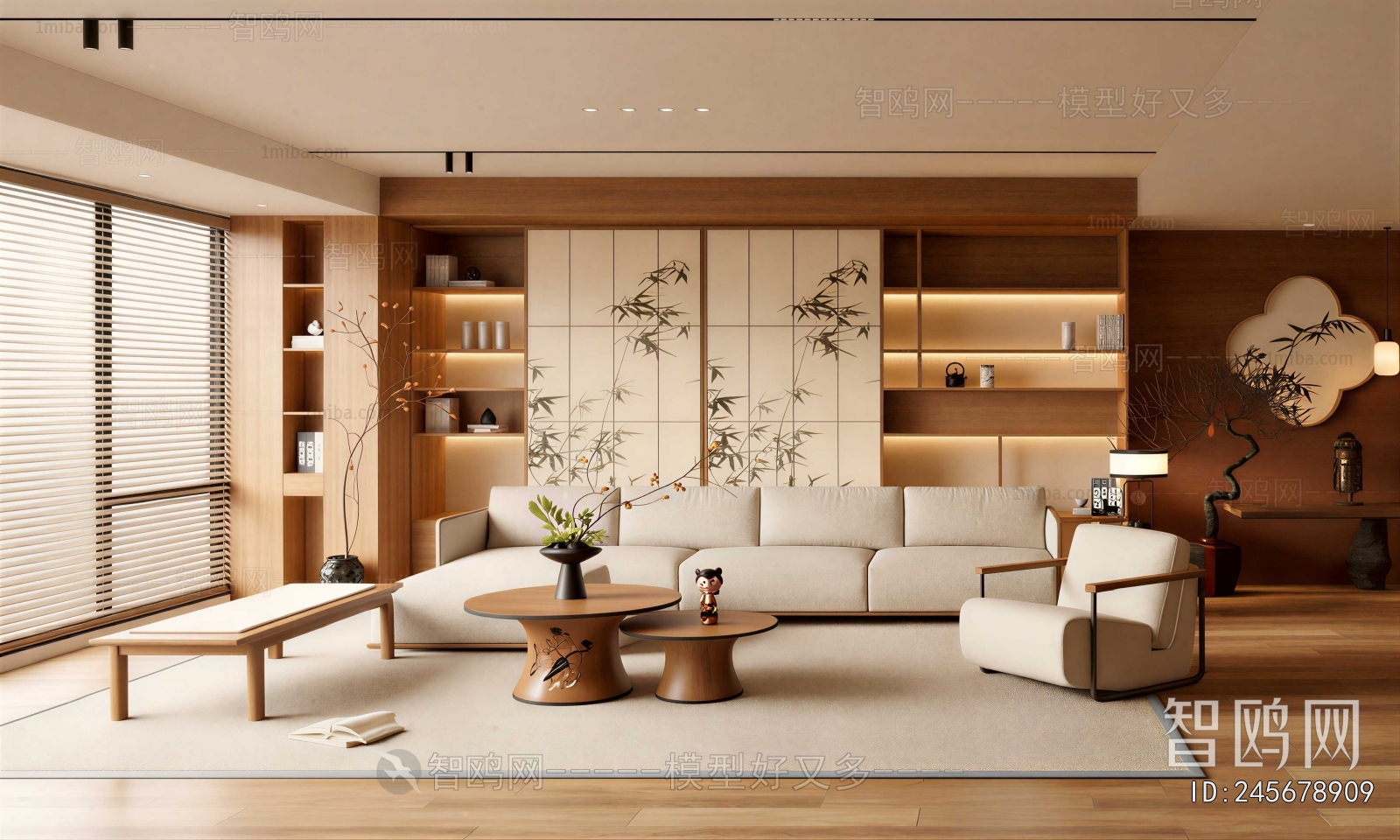 New Chinese Style A Living Room