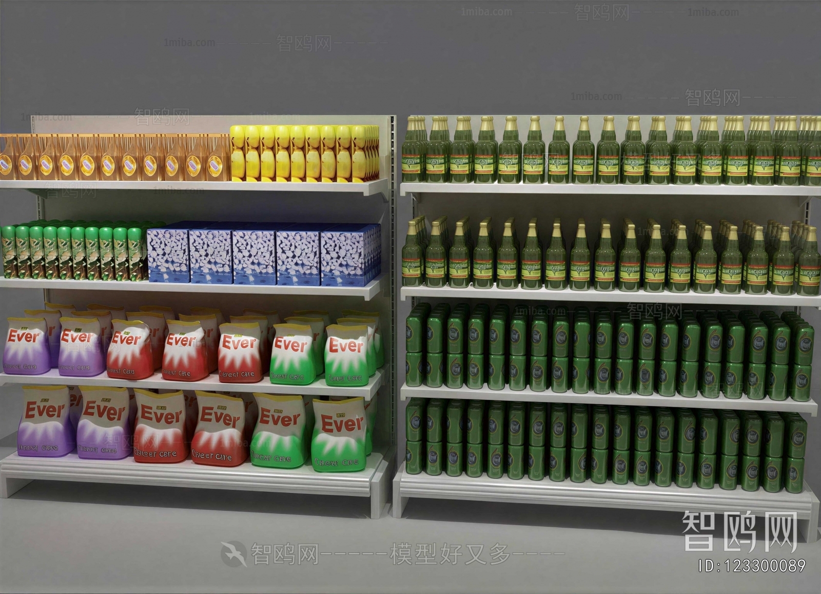 Modern Supermarket Shelf