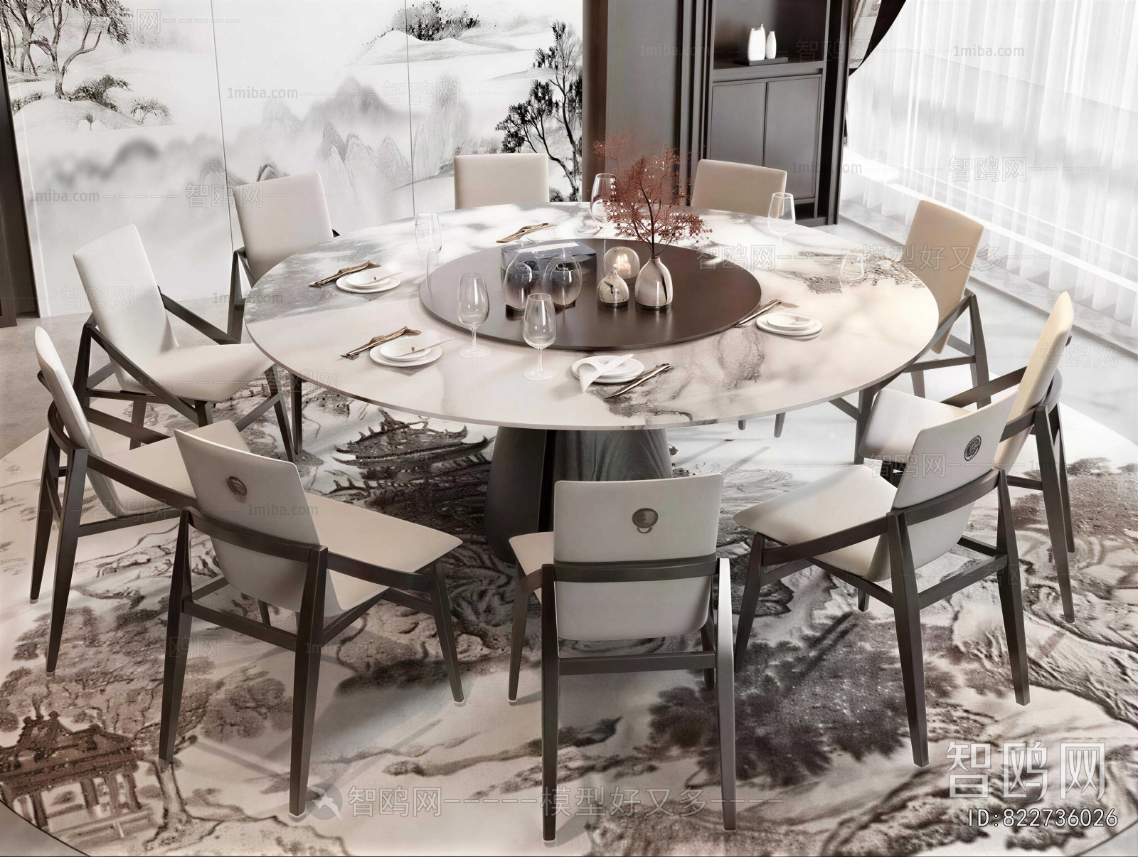 New Chinese Style Dining Table And Chairs