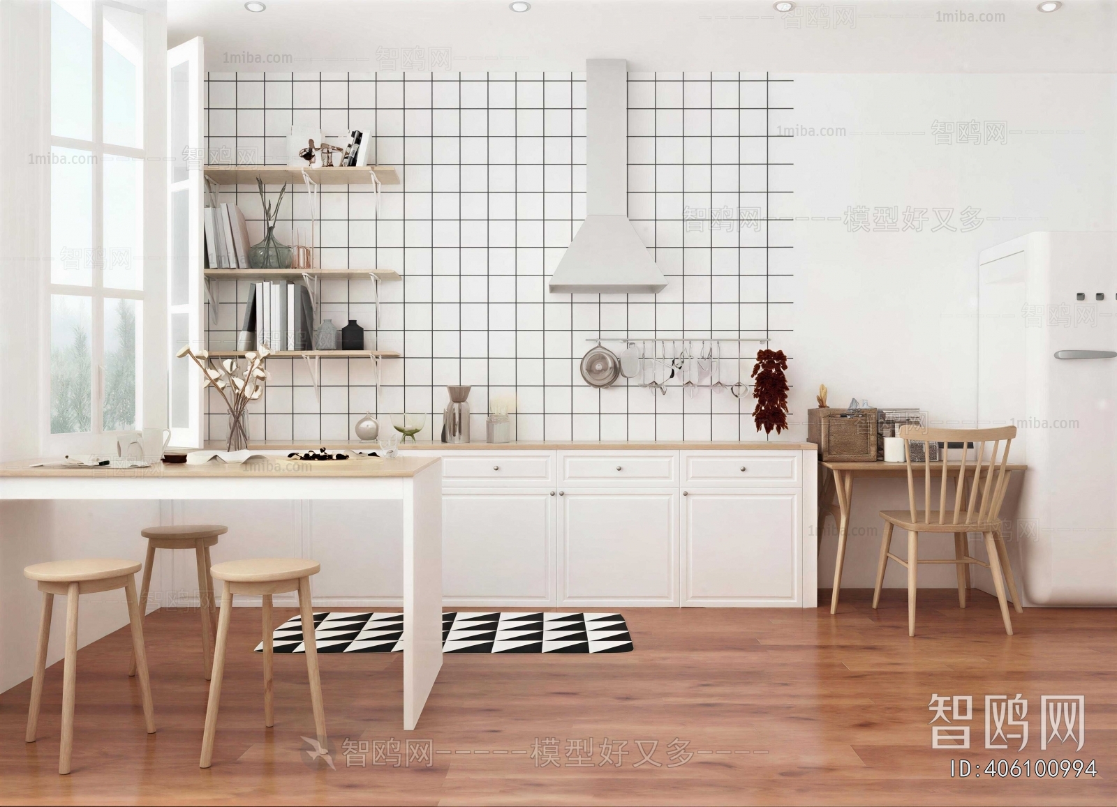 Nordic Style Open Kitchen