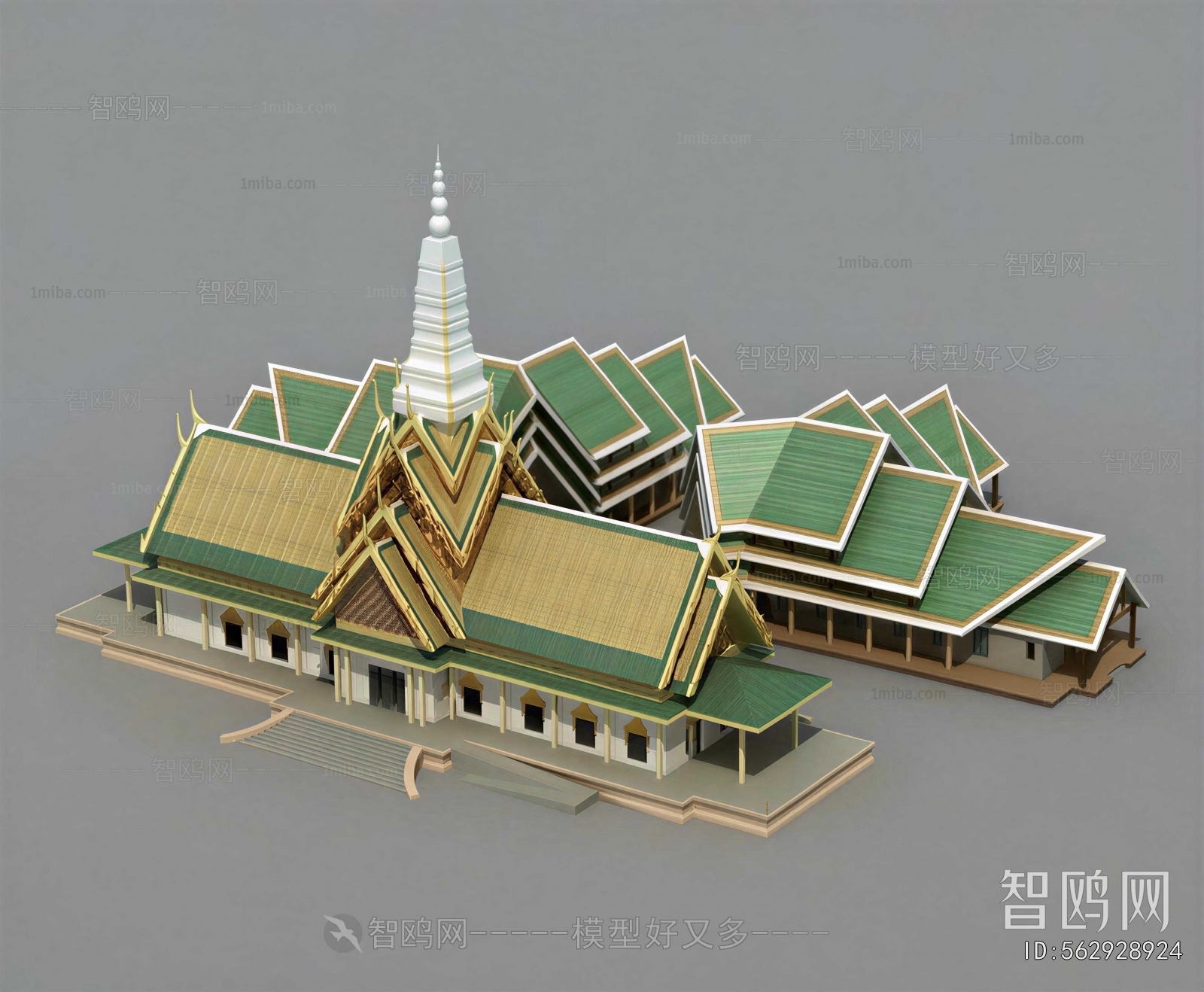 Southeast Asian Style Ancient Architectural Buildings