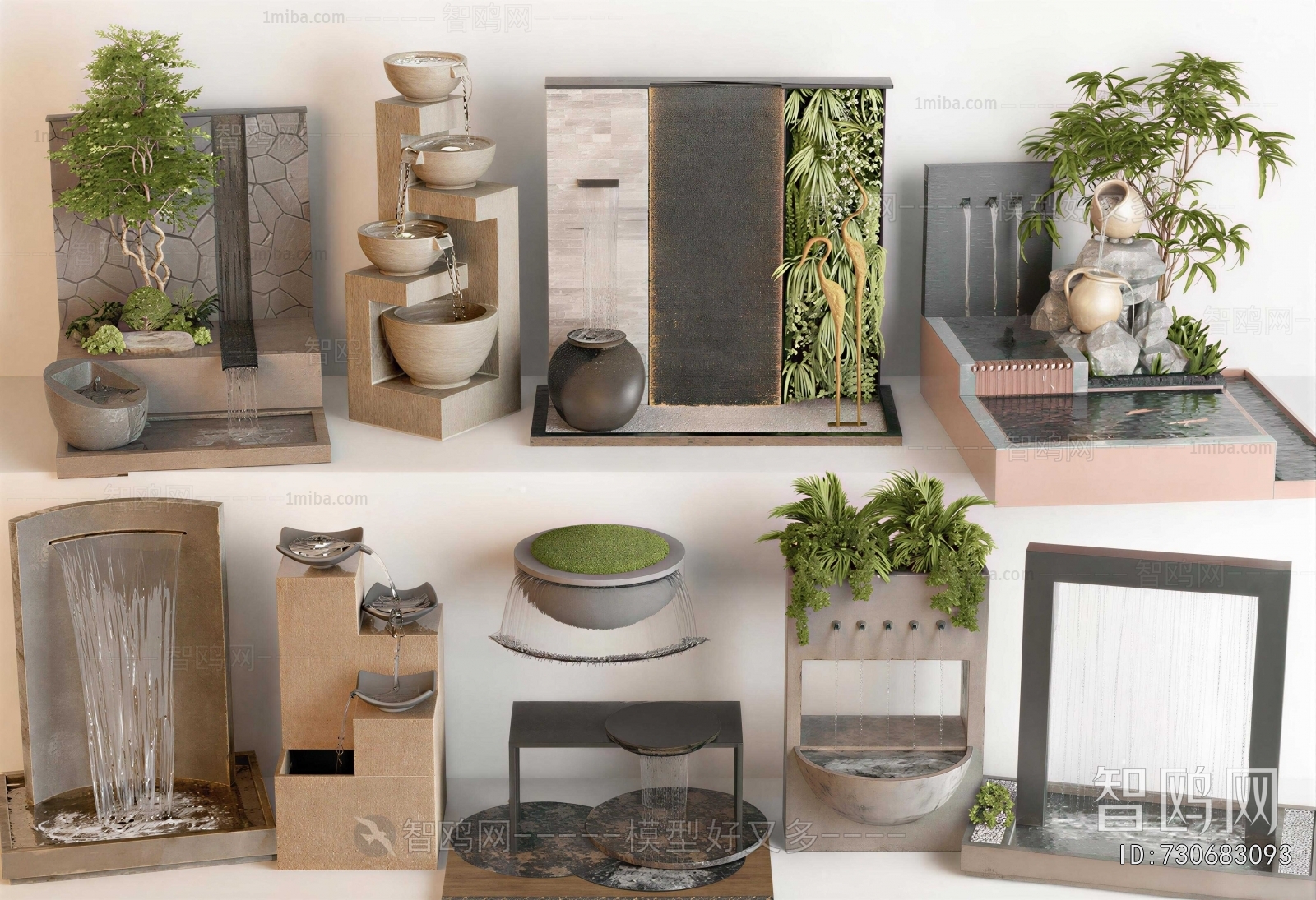 New Chinese Style Rockery Waterscape