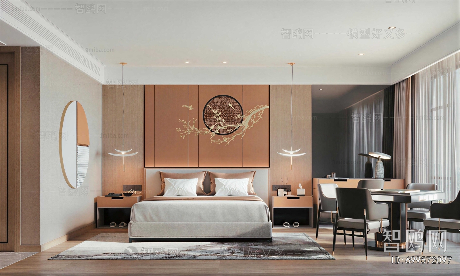 New Chinese Style Bedroom