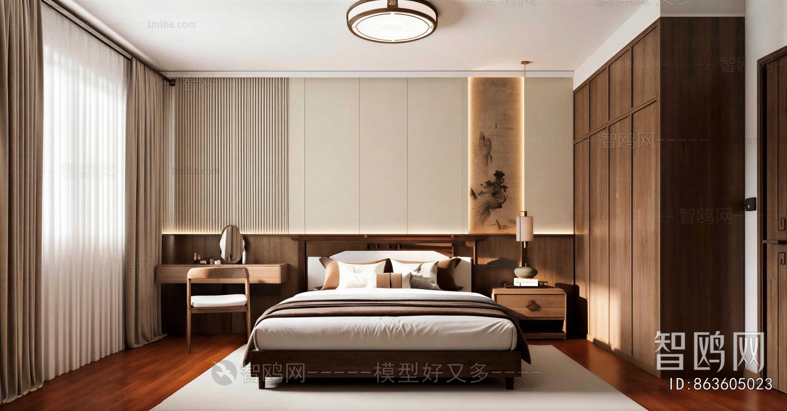 New Chinese Style Bedroom