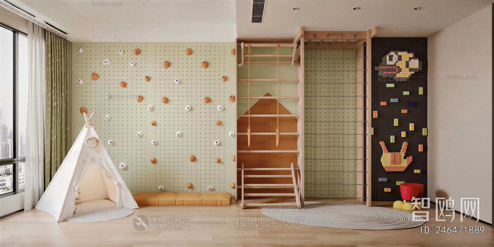 Modern Children's Room Activity Room