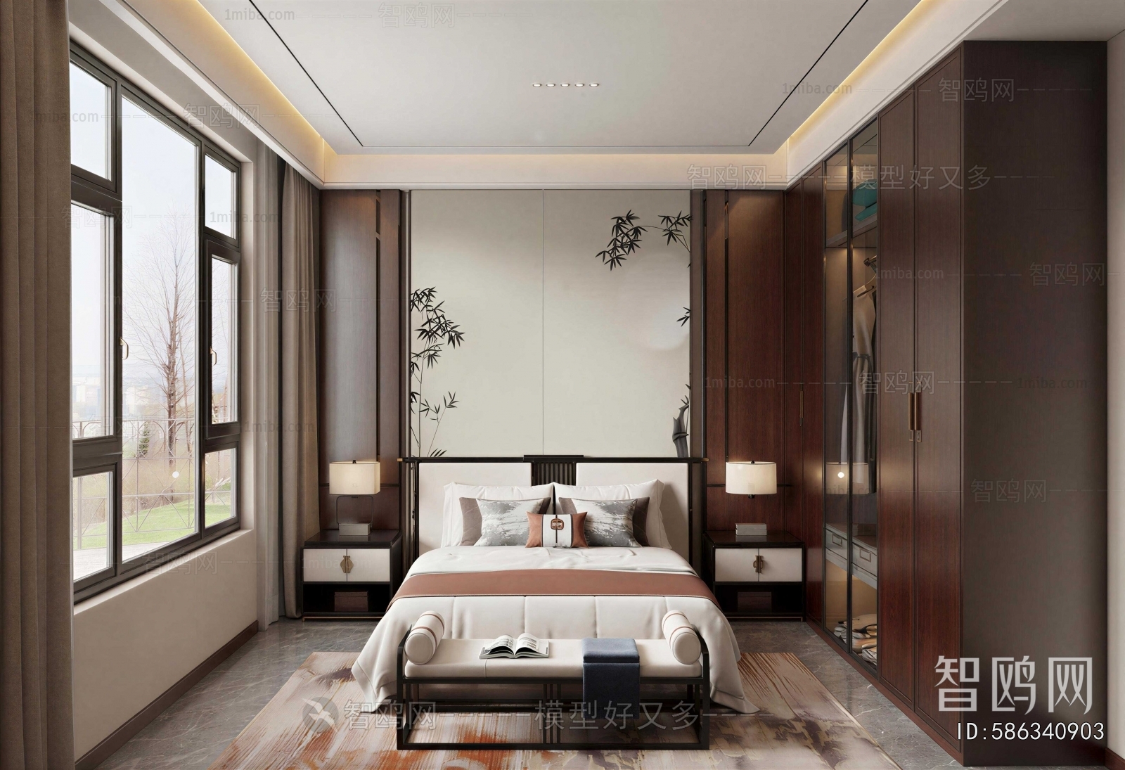New Chinese Style Bedroom