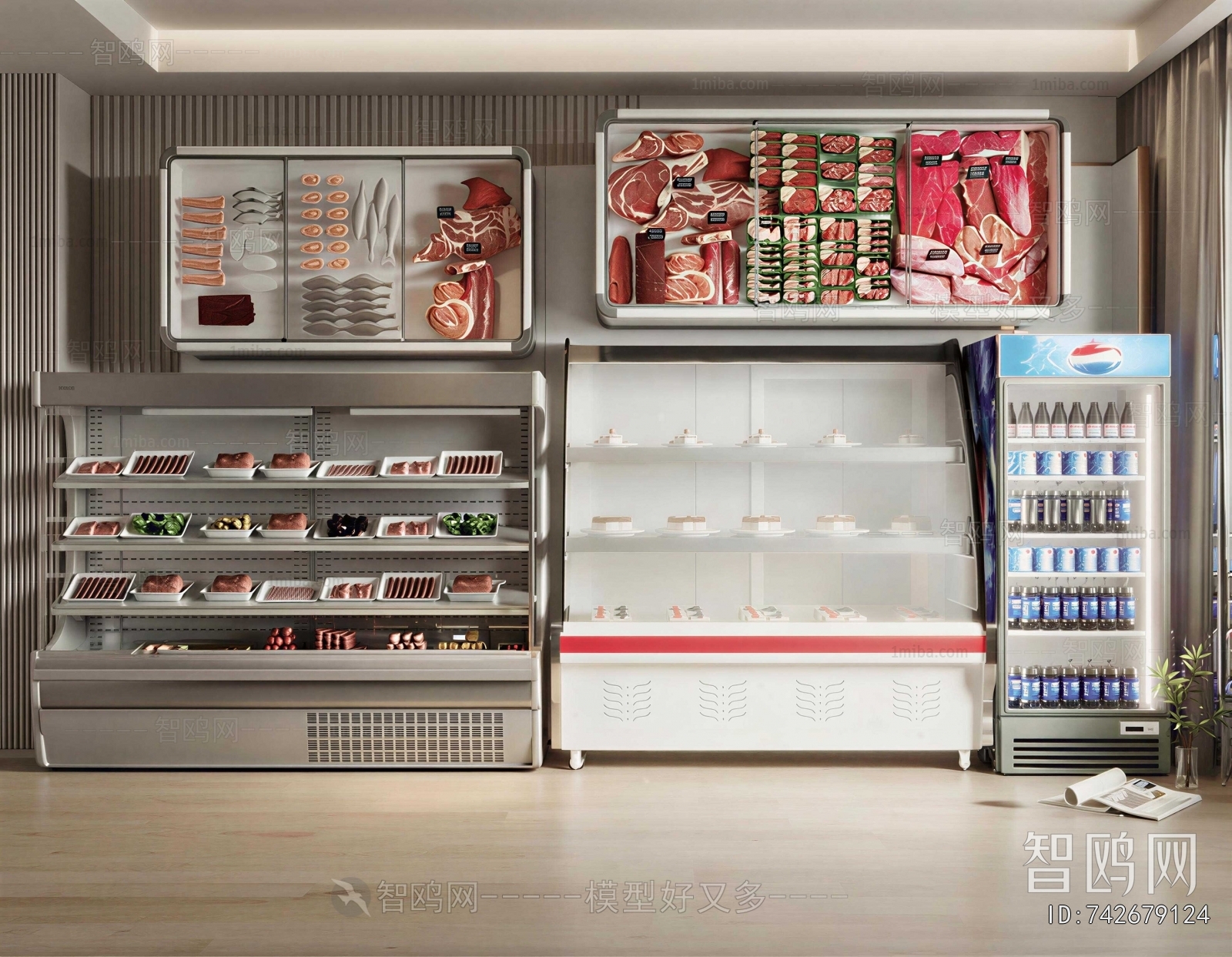 Modern Supermarket Shelf