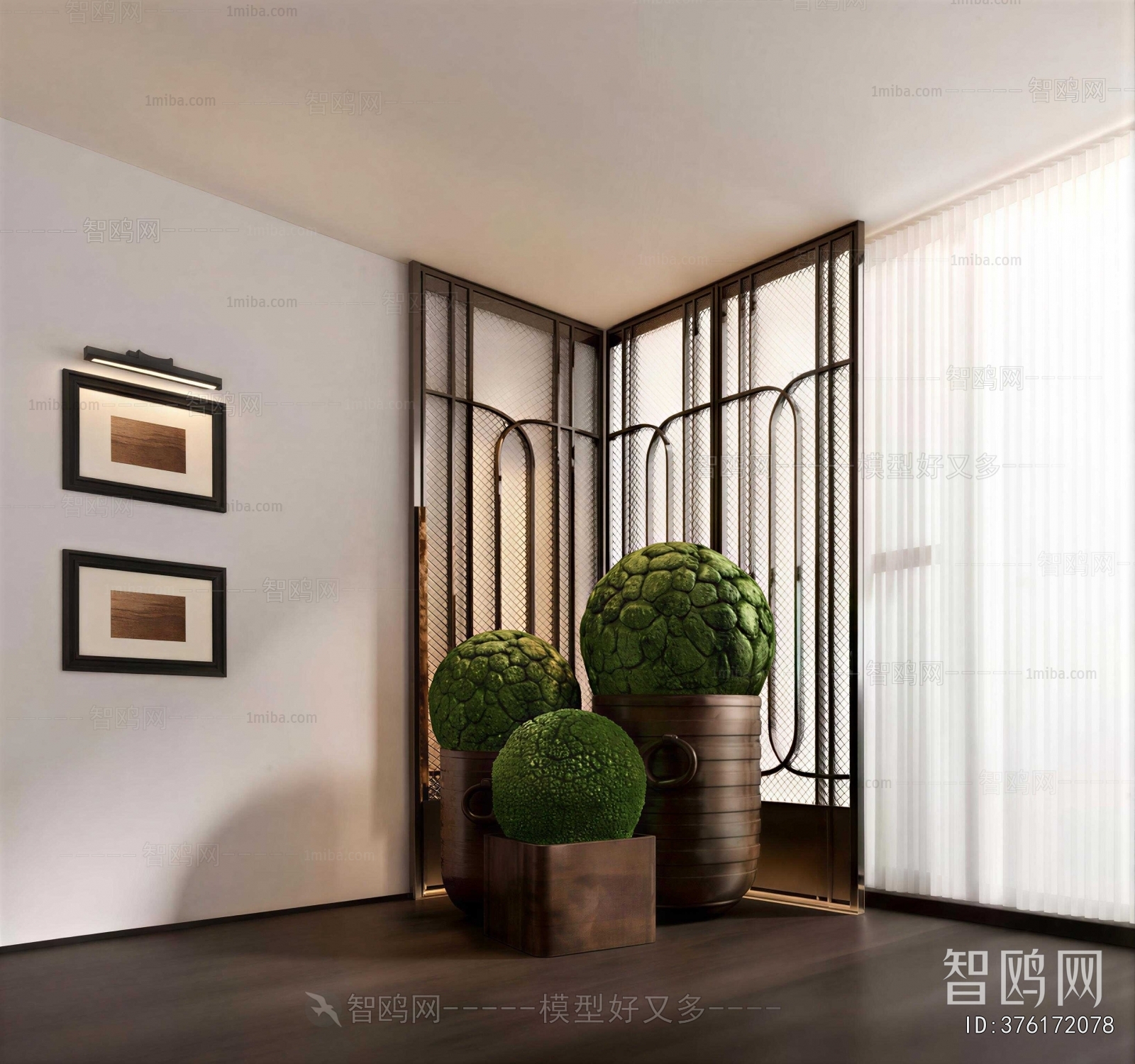 Modern Ground Green Plant Potted Plants