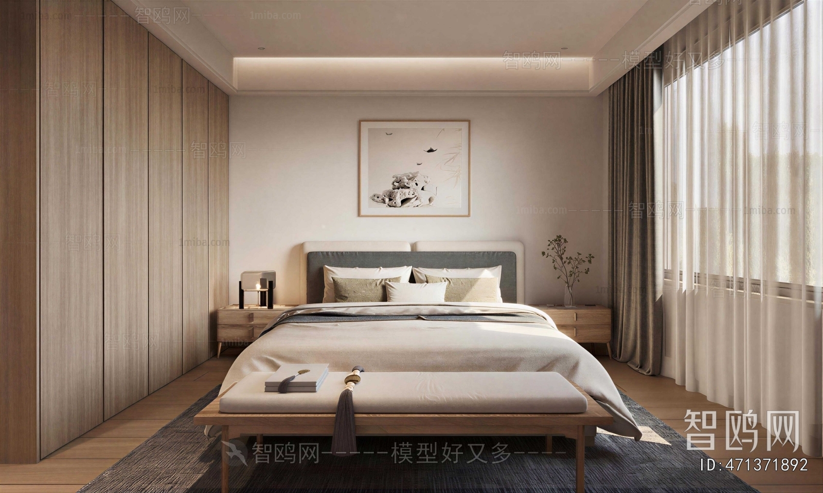 New Chinese Style Bedroom