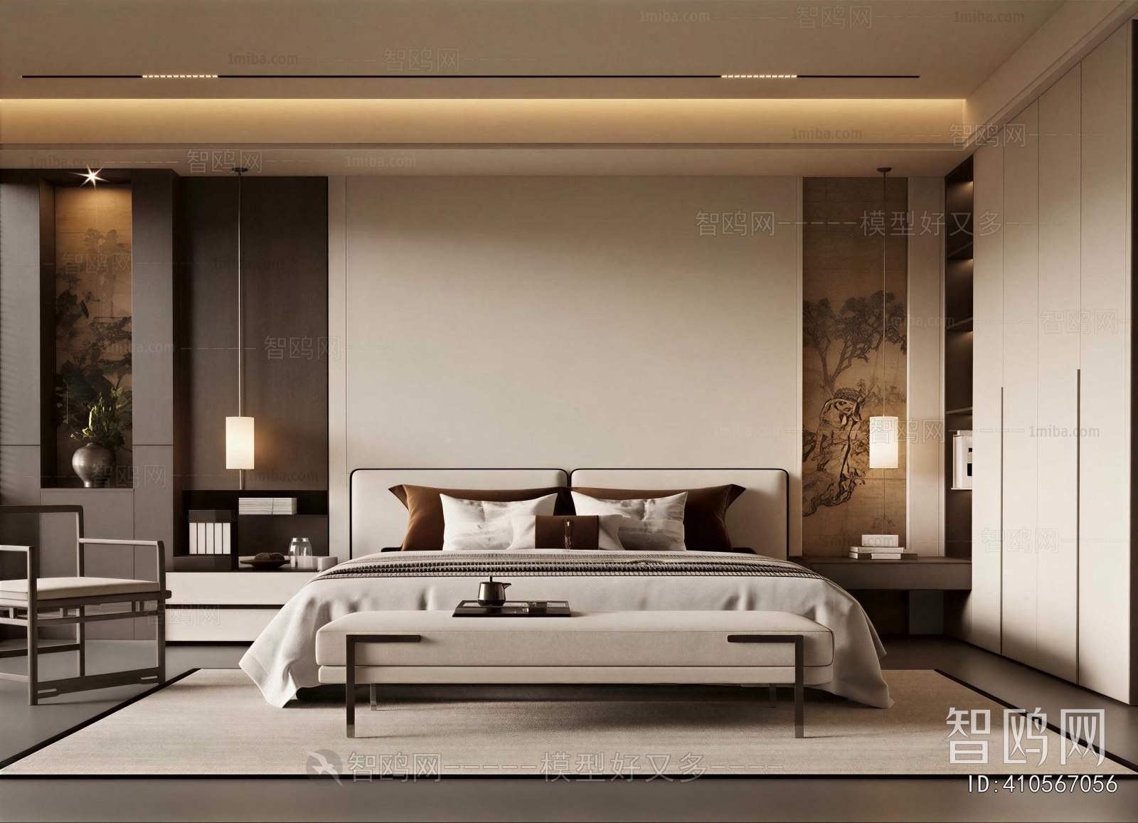 New Chinese Style Bedroom