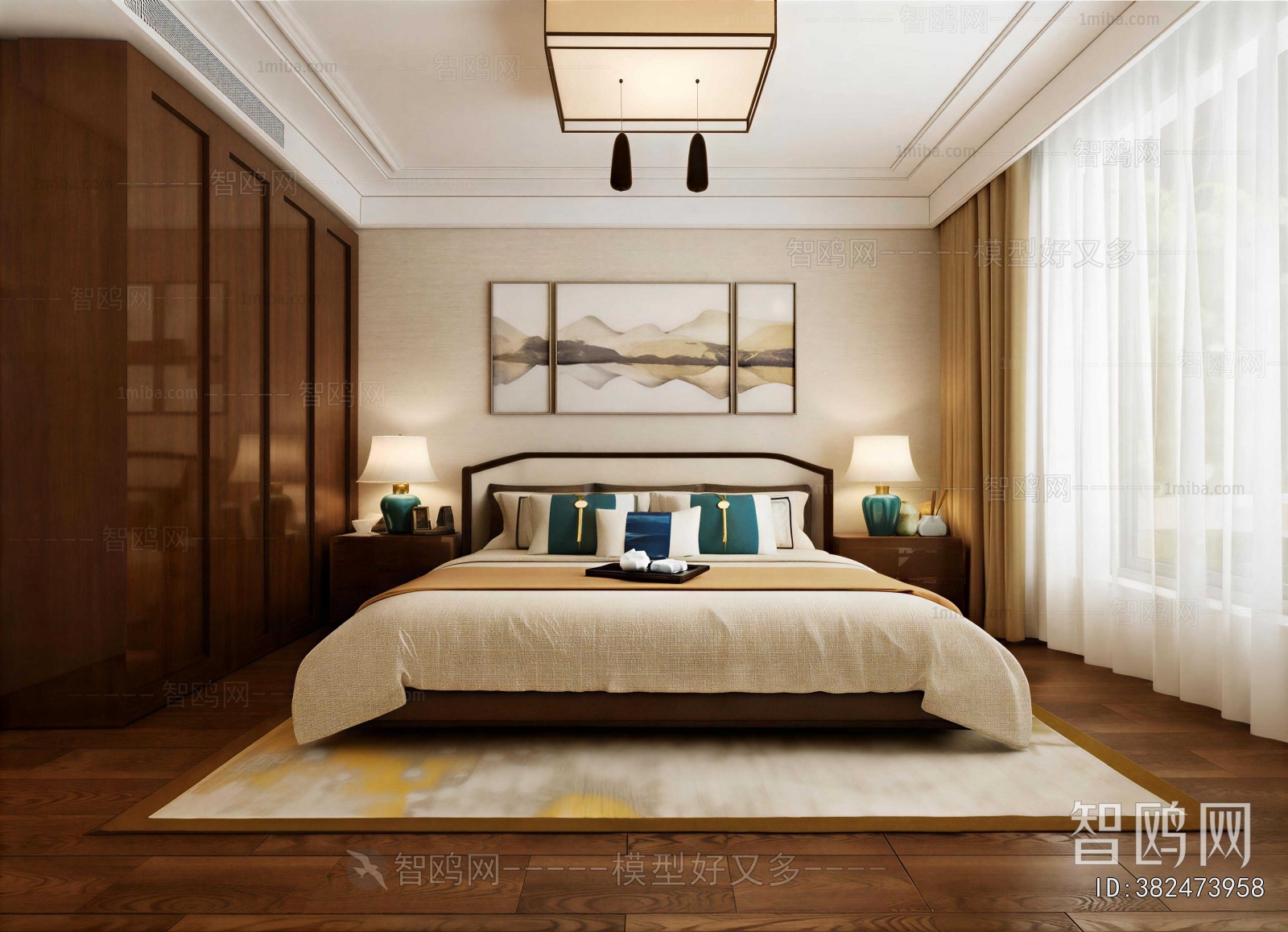 New Chinese Style Bedroom