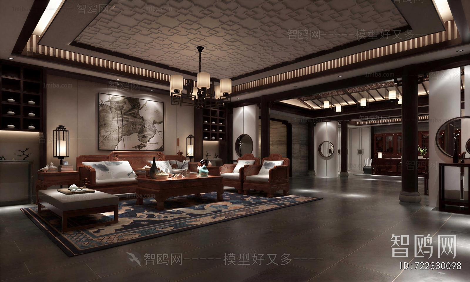 New Chinese Style A Living Room
