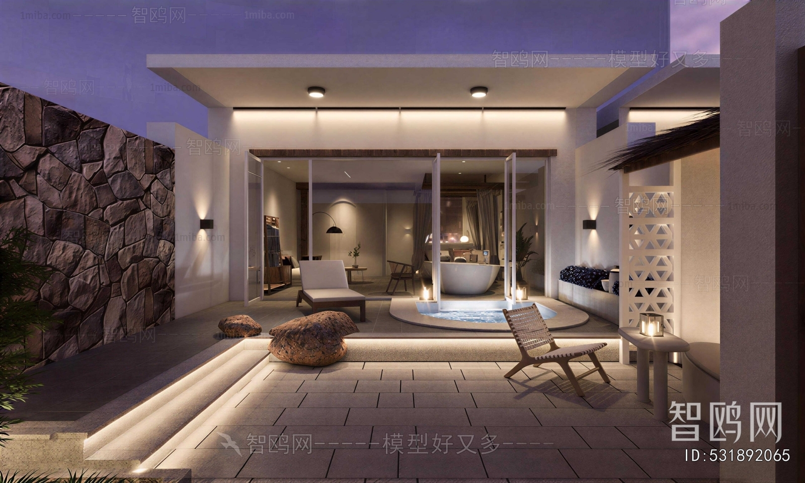 New Chinese Style Courtyard/landscape