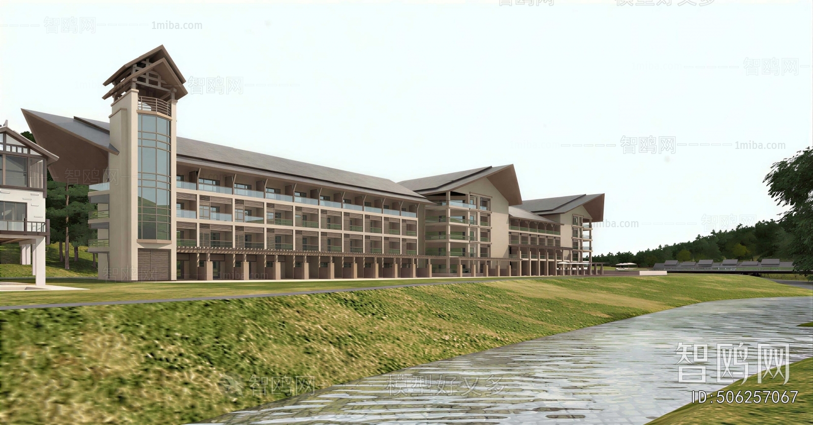 New Chinese Style Appearance Of Commercial Building