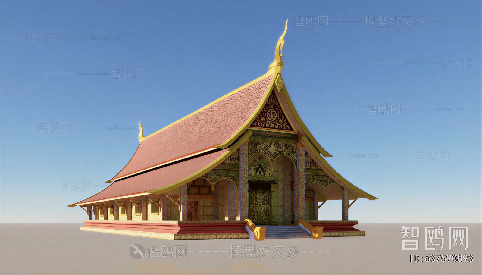 Southeast Asian Style Religious Architecture