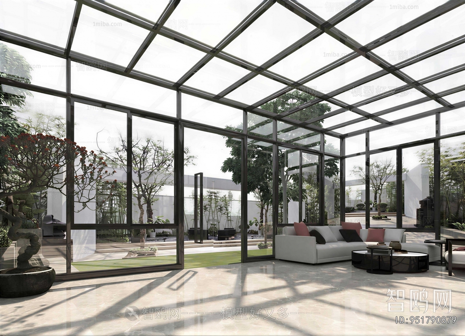 New Chinese Style Glass Sunshine Room