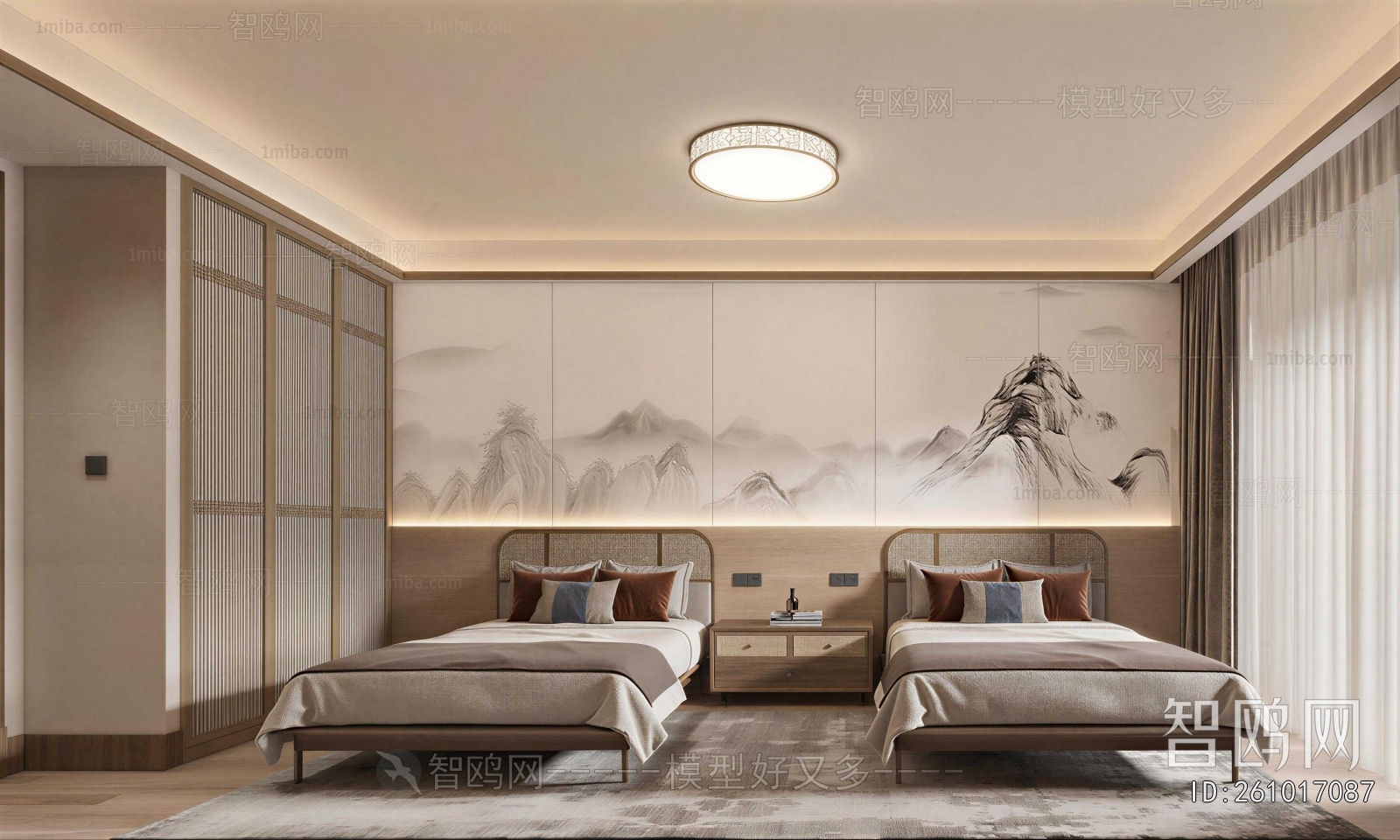 New Chinese Style Bedroom