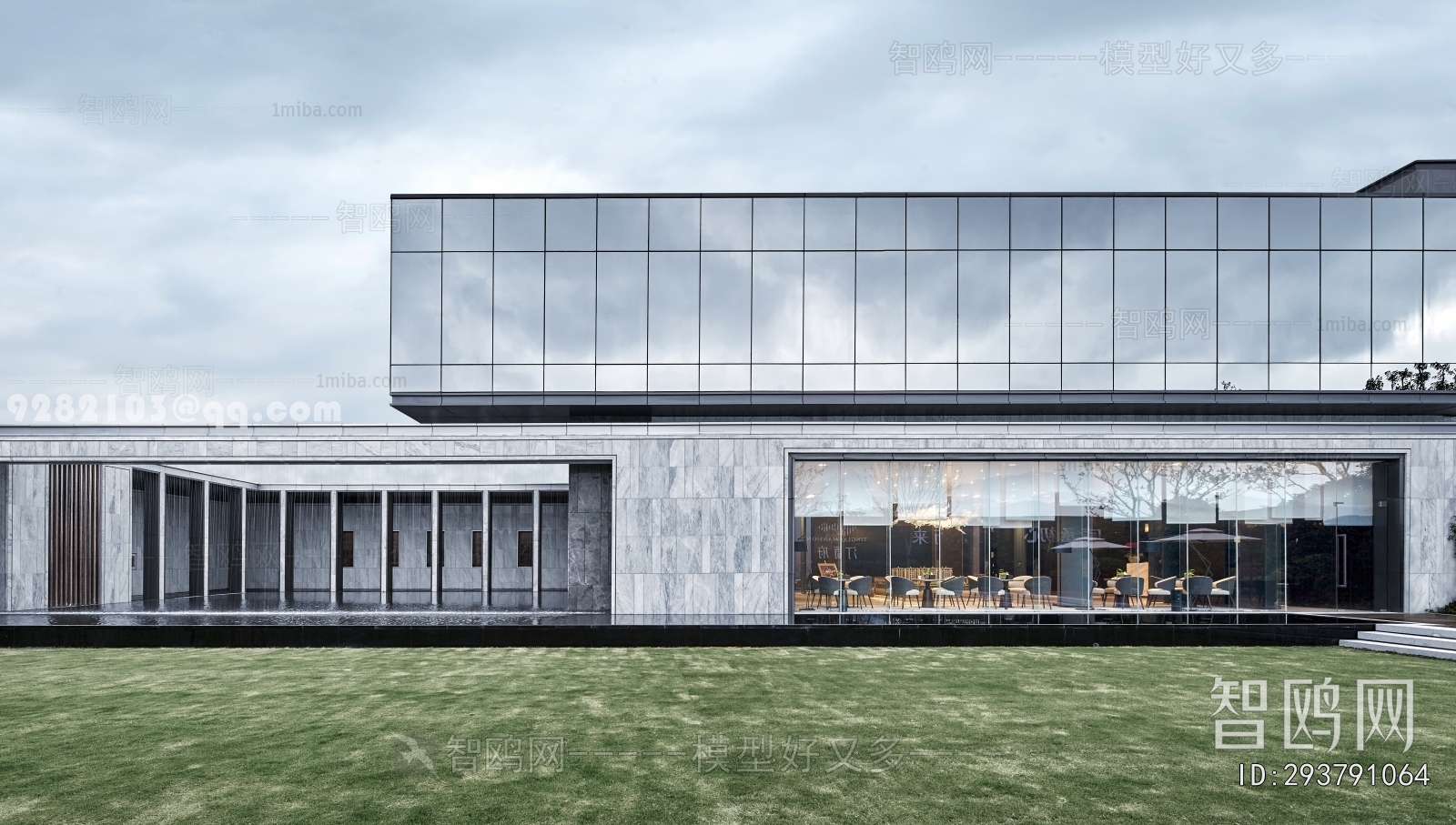 New Chinese Style Appearance Of Commercial Building