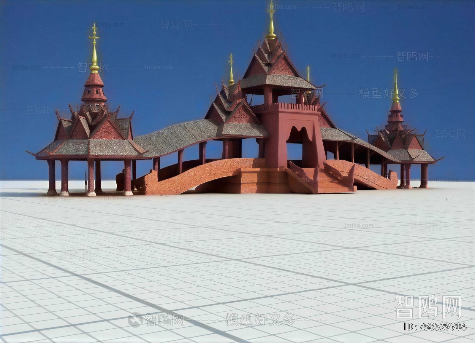 Southeast Asian Style Religious Architecture