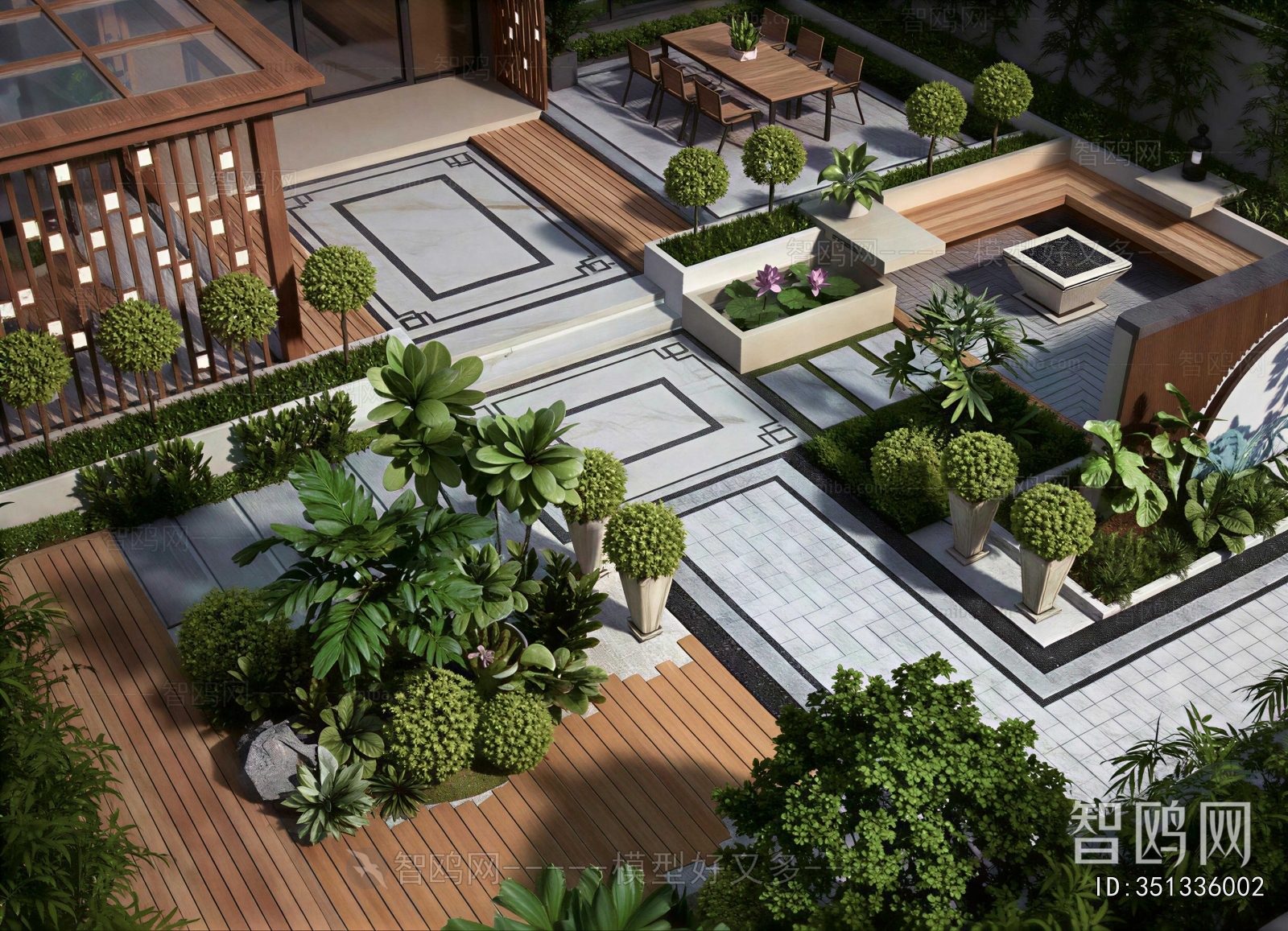 New Chinese Style Courtyard/landscape