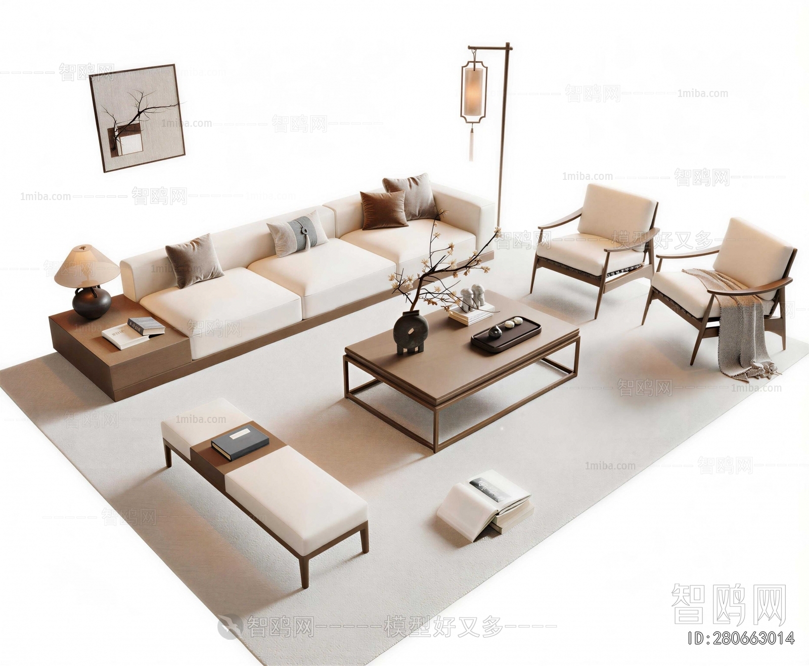 New Chinese Style Sofa Combination