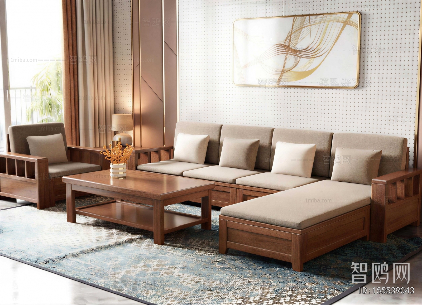 New Chinese Style Sofa Combination