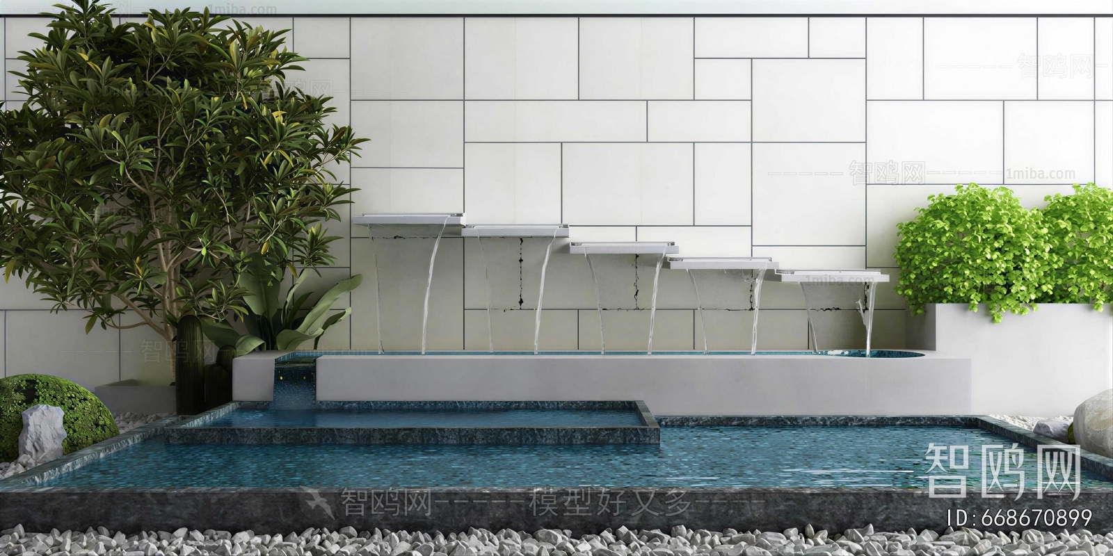 Modern Rockery Waterscape