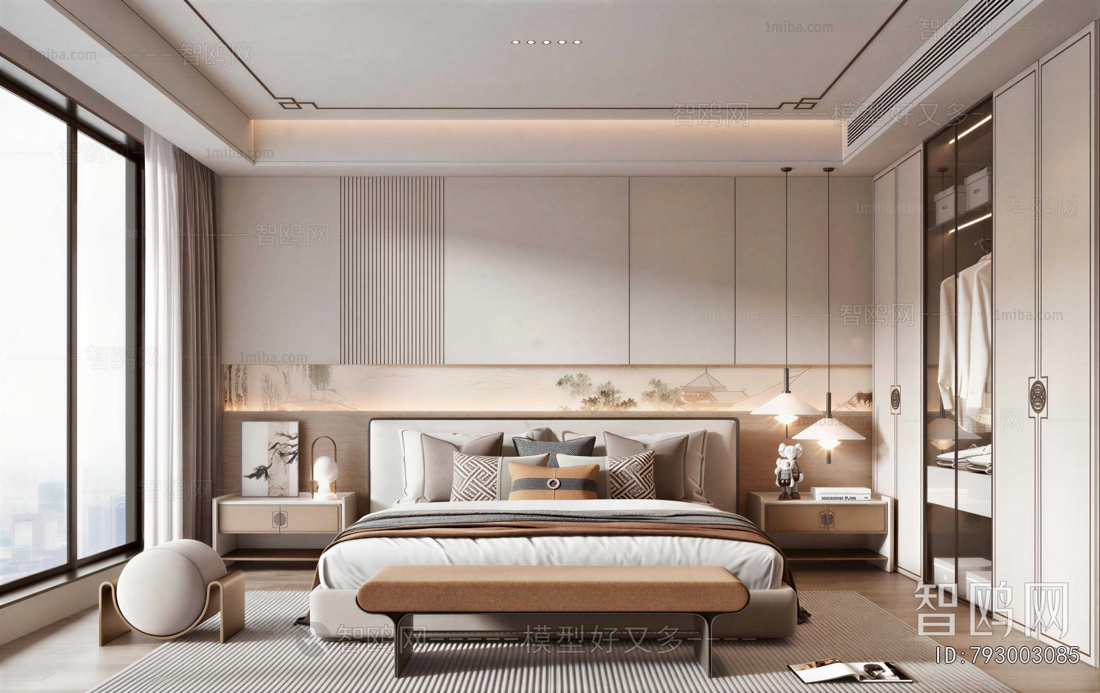 New Chinese Style Bedroom