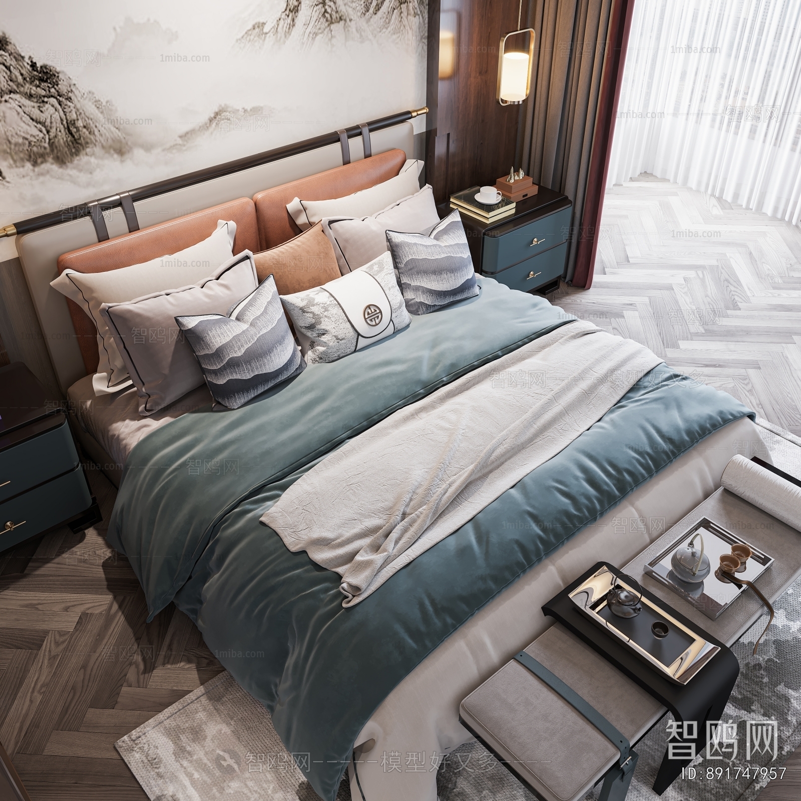 New Chinese Style Bedroom