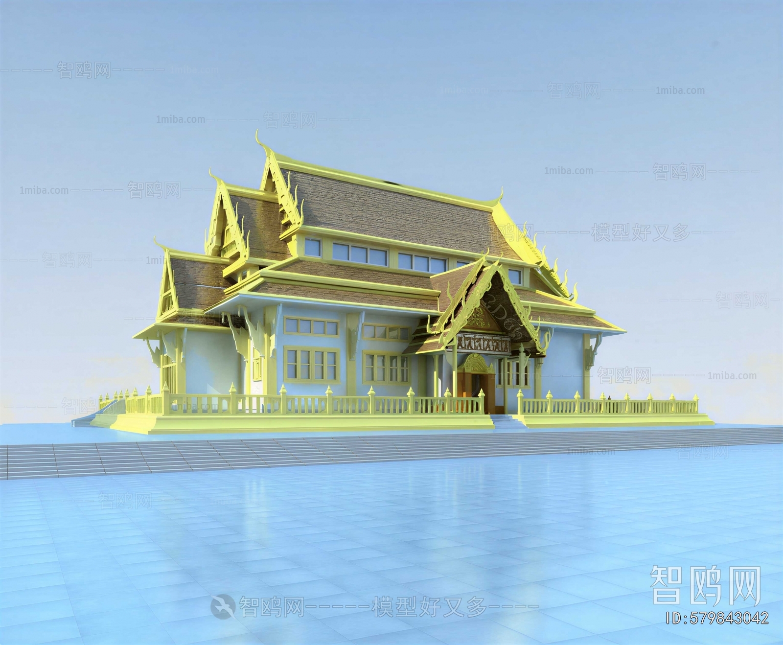 Southeast Asian Style Appearance Of Commercial Building