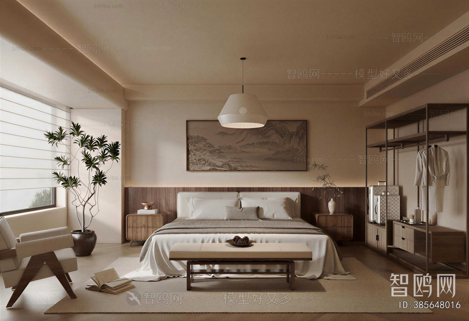 New Chinese Style Bedroom