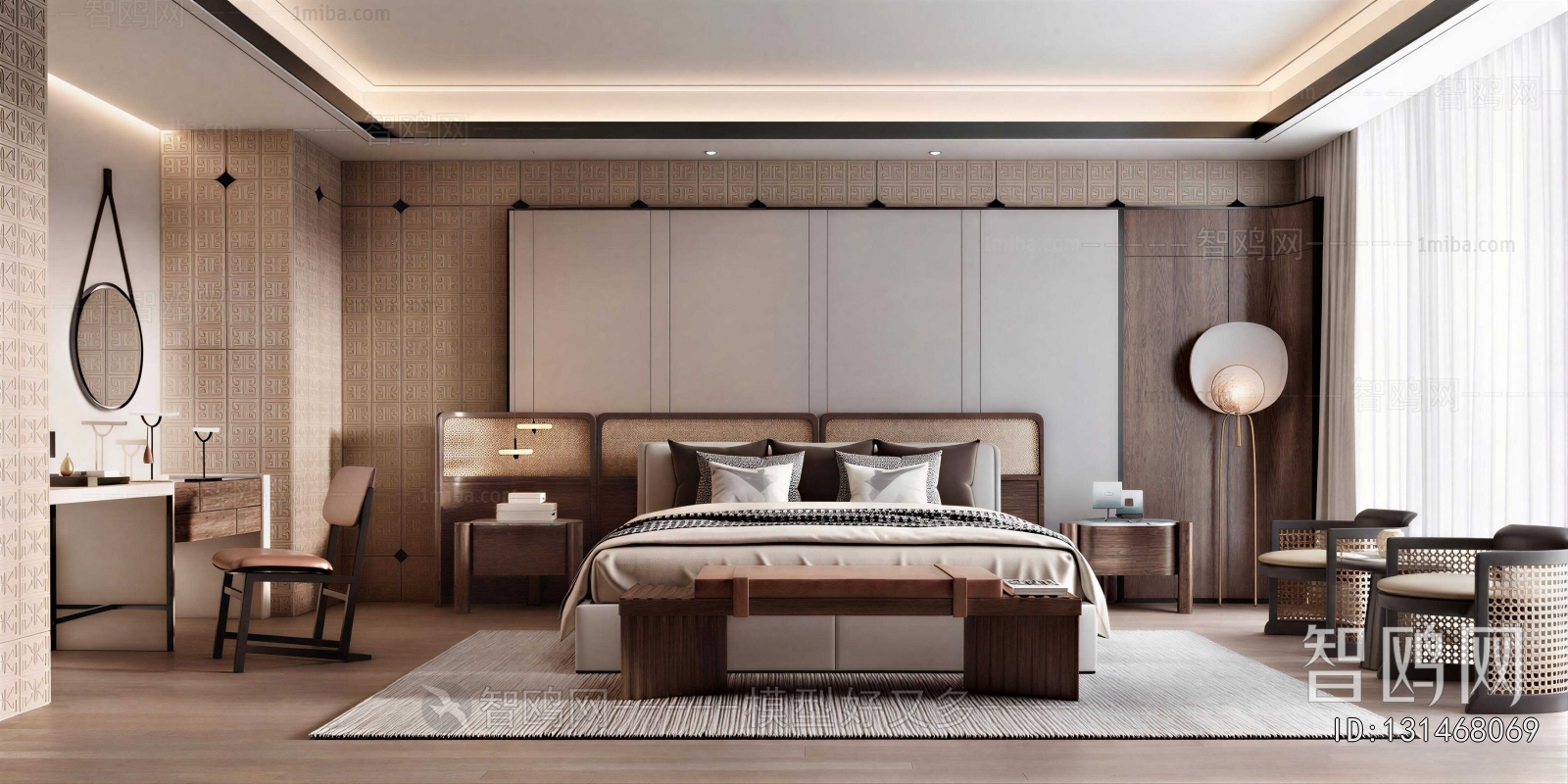 New Chinese Style Bedroom