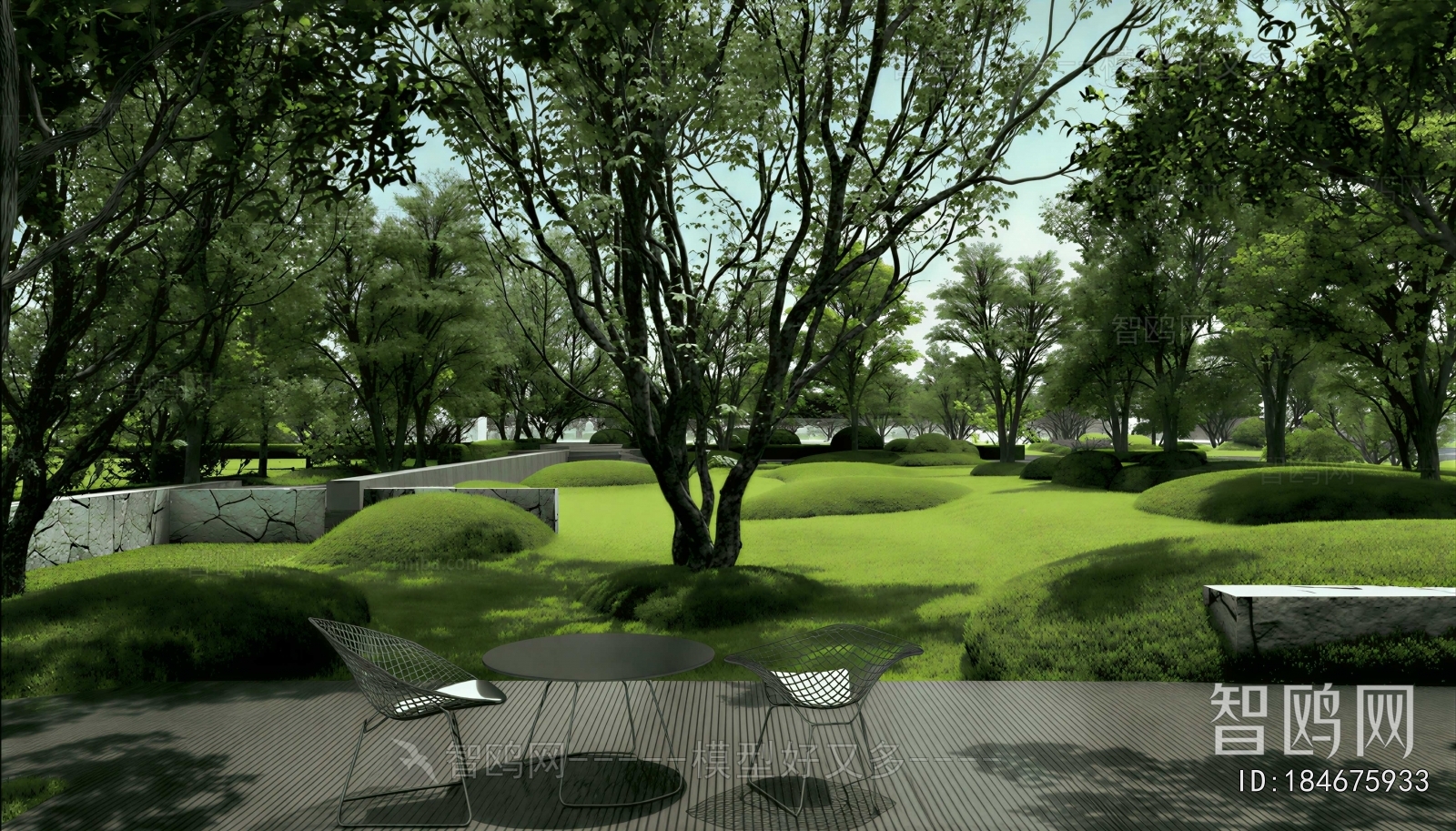 Modern Park Landscape