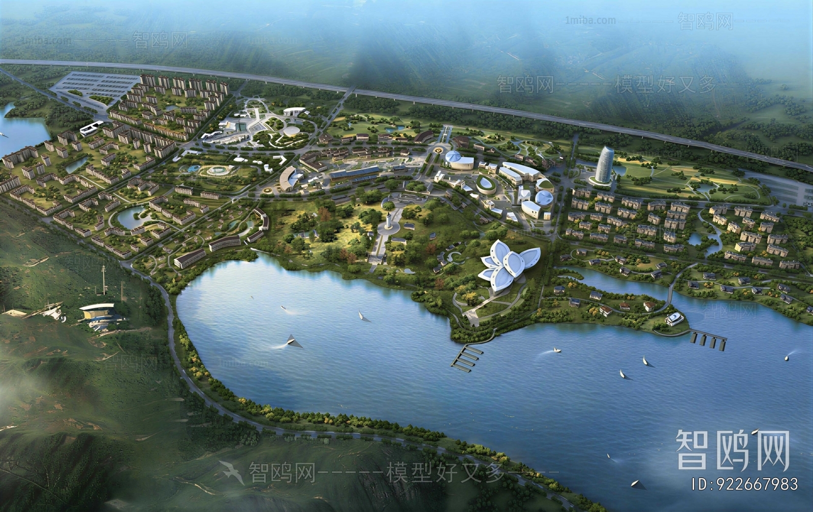Modern Architectural Bird's-eye View Planning