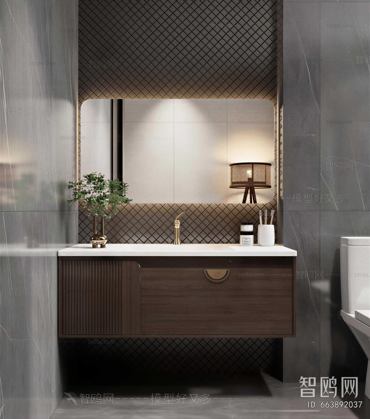 New Chinese Style Bathroom Cabinet