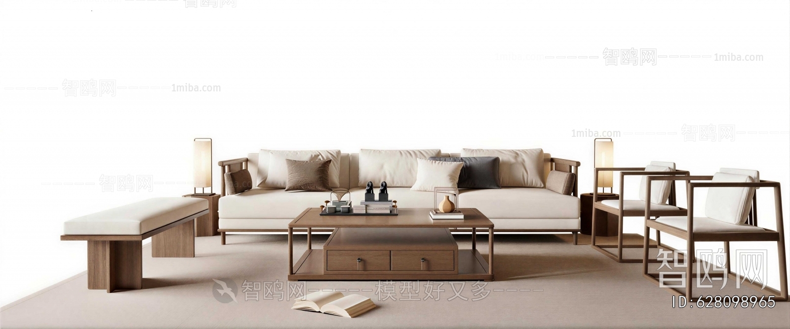 New Chinese Style Sofa Combination