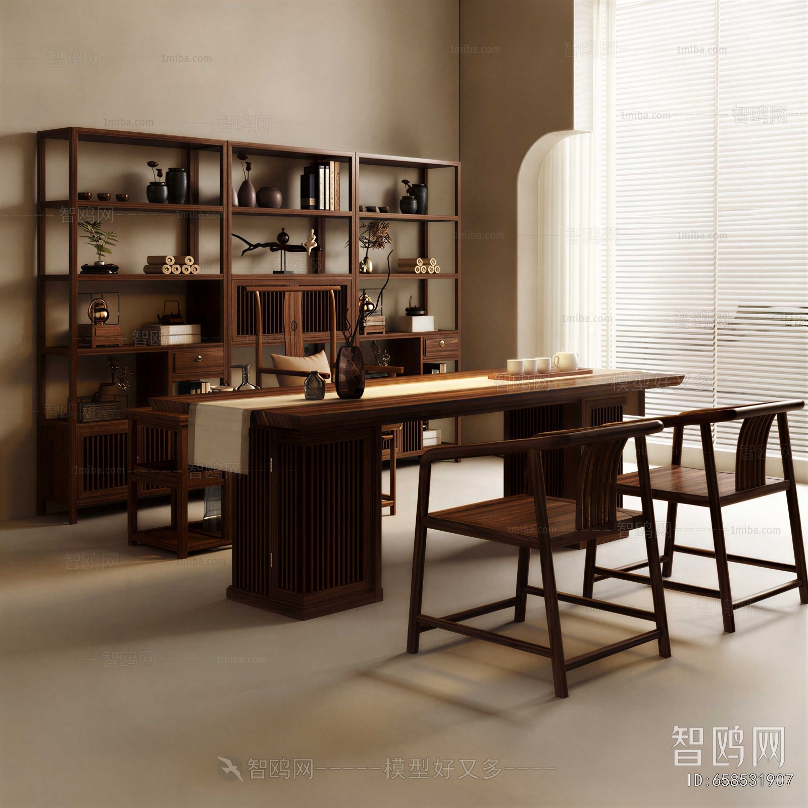 New Chinese Style Study Space