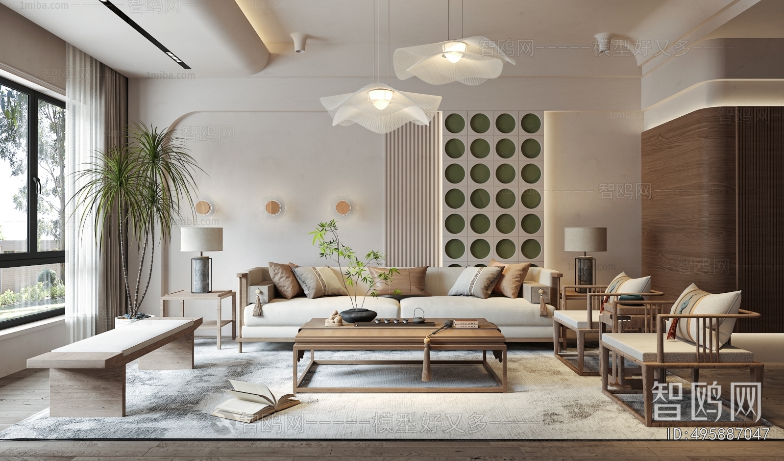 New Chinese Style A Living Room