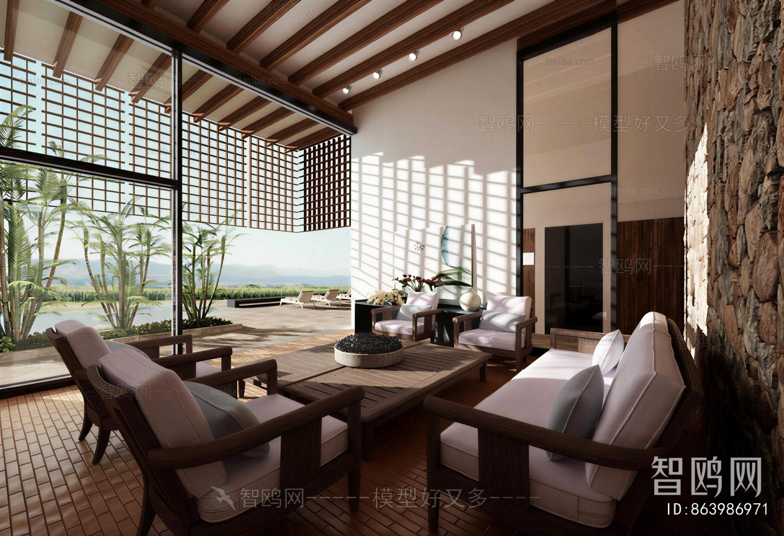 Southeast Asian Style A Living Room