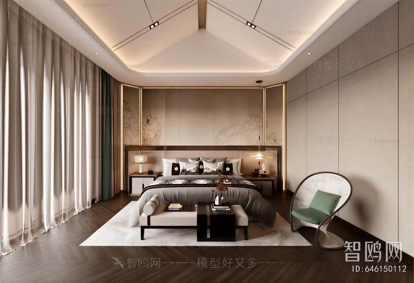 New Chinese Style Bedroom