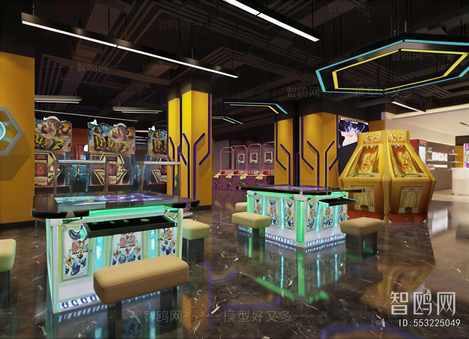 Industrial Style Game Hall