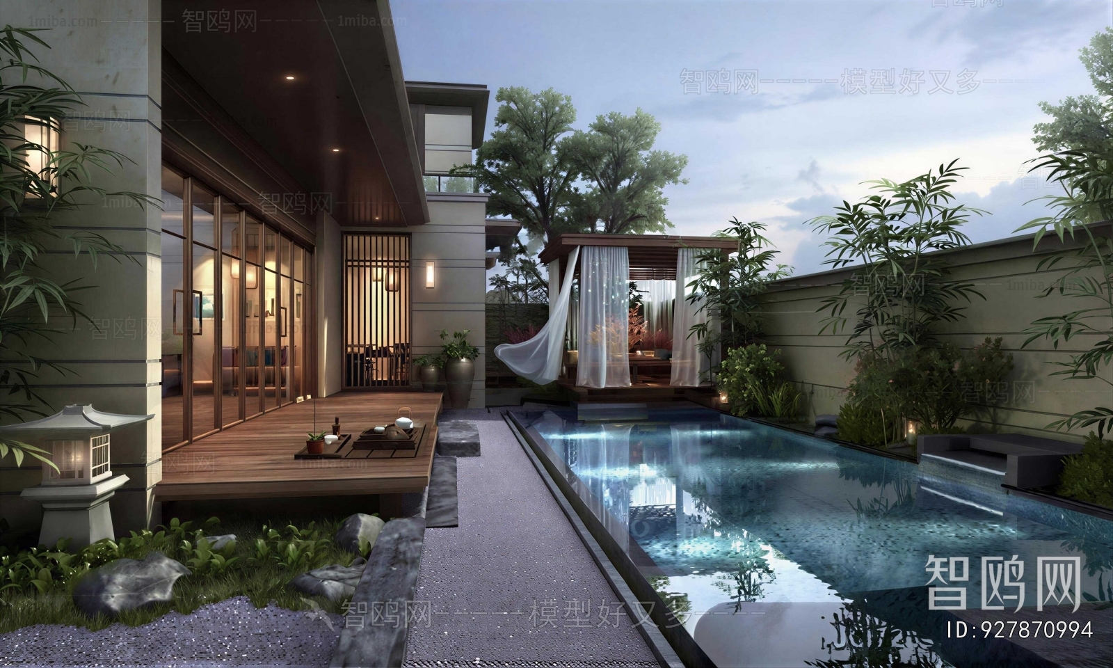 New Chinese Style Courtyard/landscape