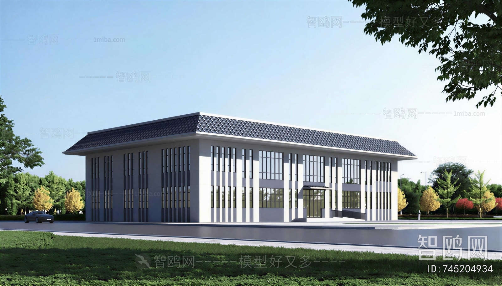 New Chinese Style Appearance Of Commercial Building