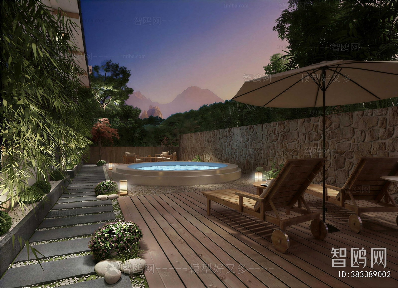New Chinese Style Courtyard/landscape