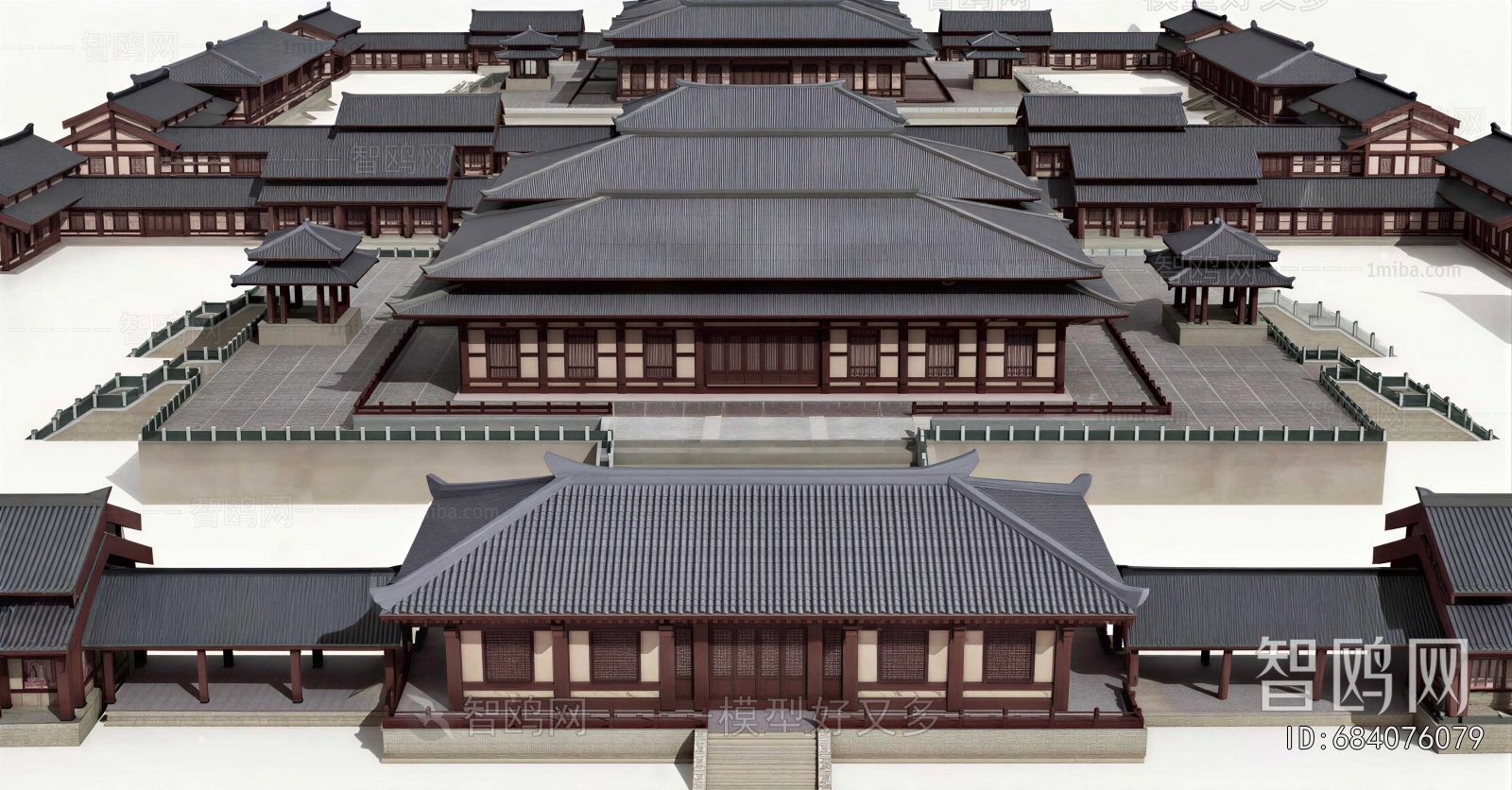 New Chinese Style Ancient Architectural Buildings